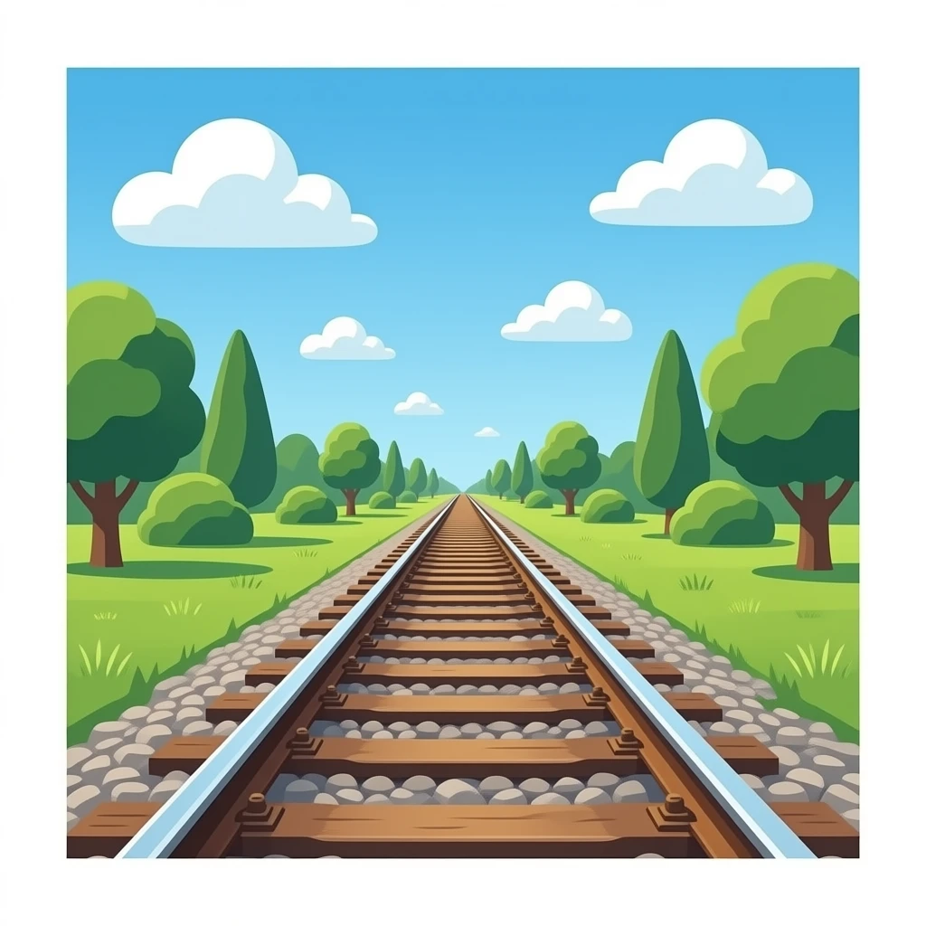 railway trACK PERSPECTIVE emoji