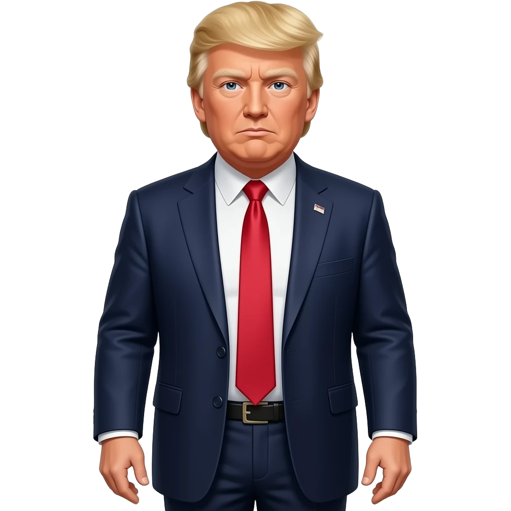 Donald trump without shirt, pants emoji
