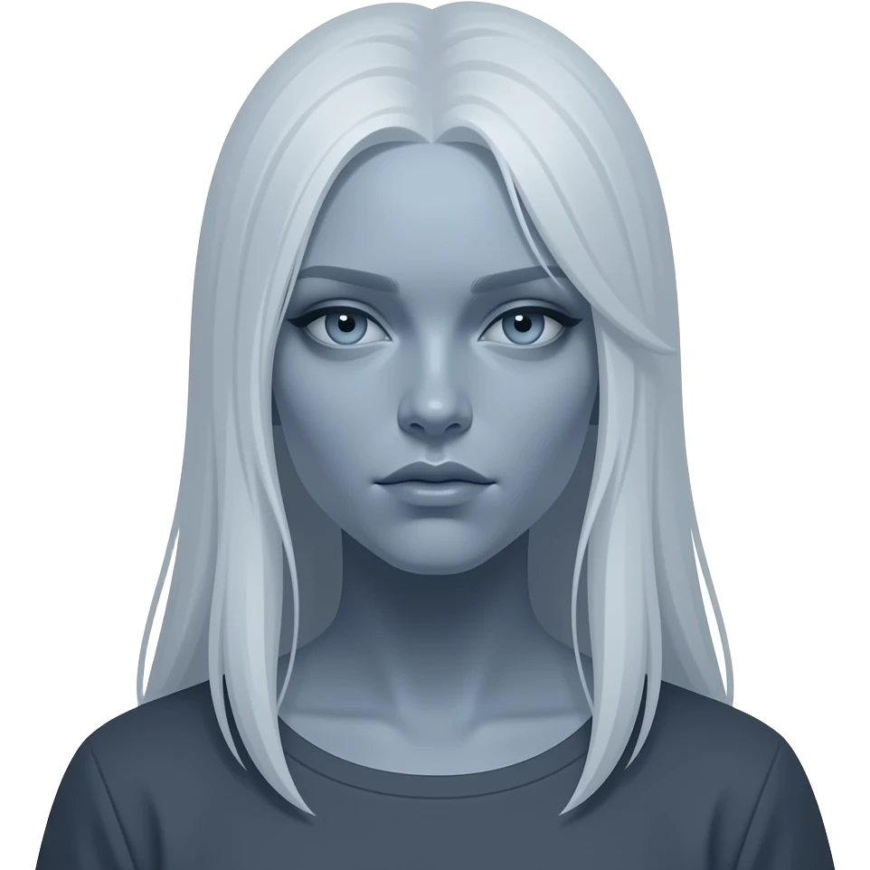 woman  spectral dark greyish-blue whitish gloomy emoji