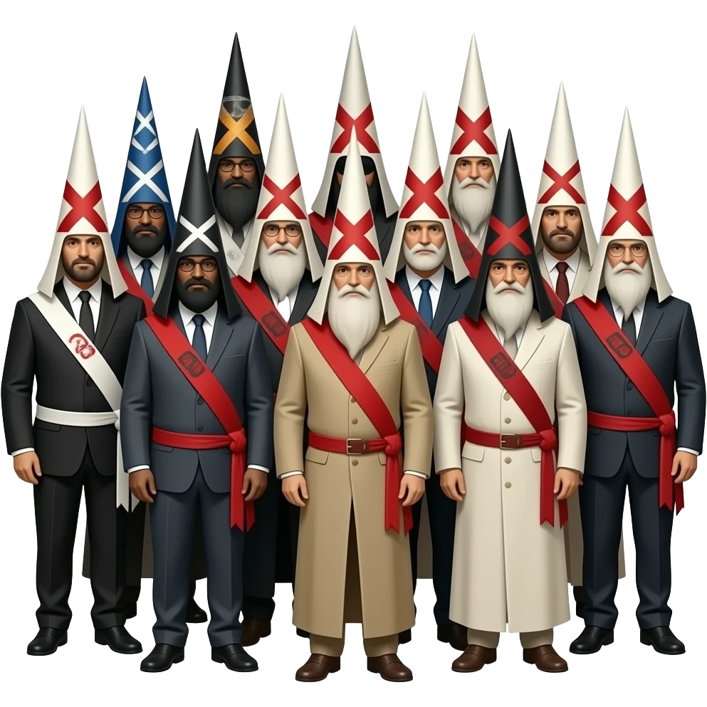 A gathering of multiple ku klux klan members emoji