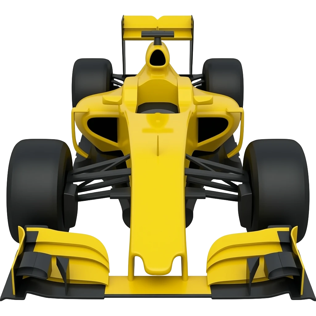 Yellow low poly f1 emoji