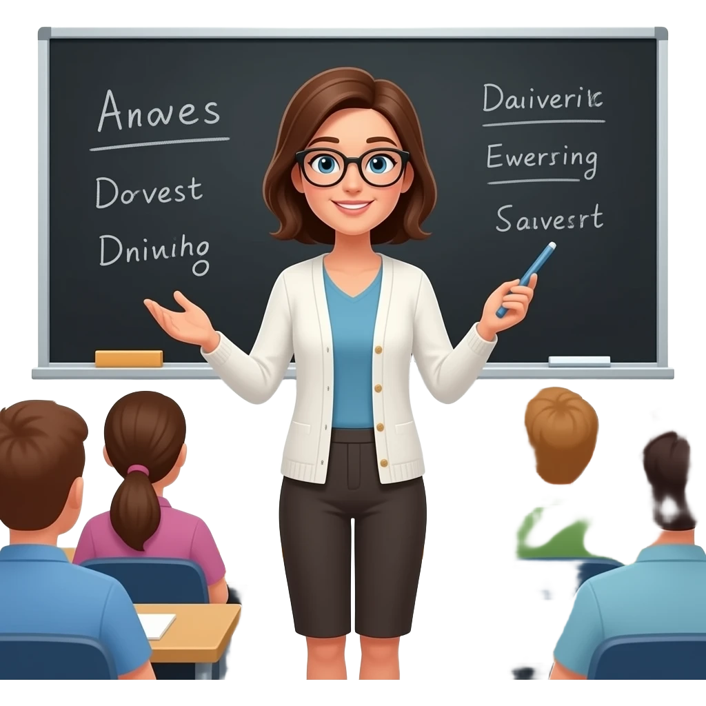 Profesora dando clases emoji