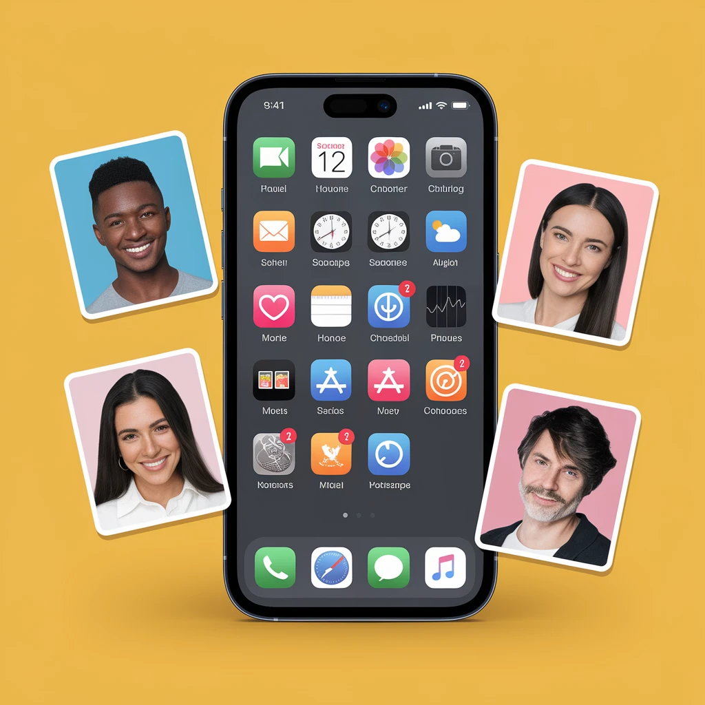 Friends' contacts in the phone emoji