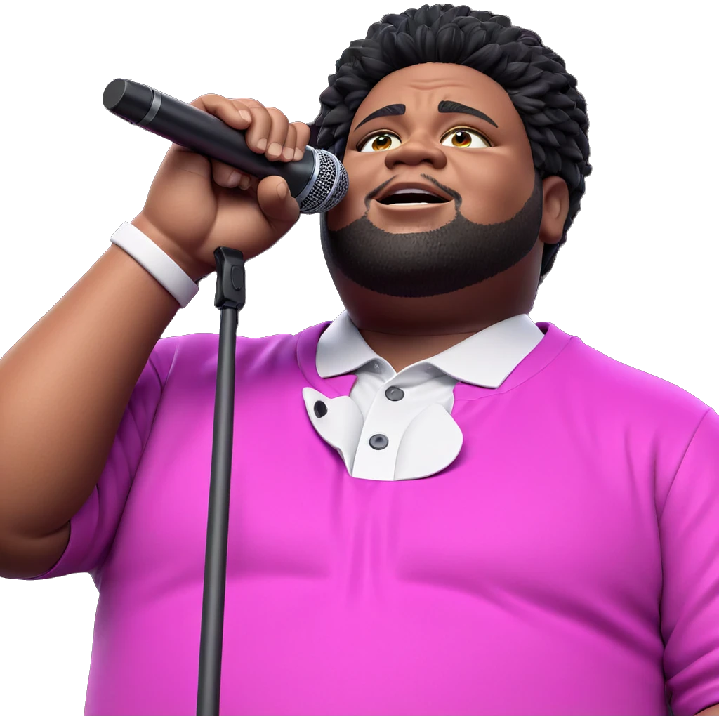 boy with microphone on stage emoji