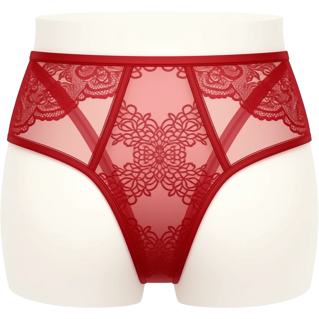 Red lace women’s thong underwear emoji emoji
