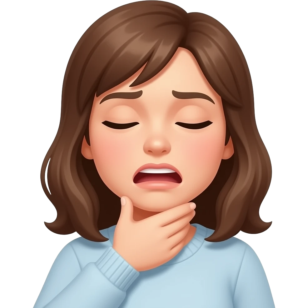Person choking herself emoji