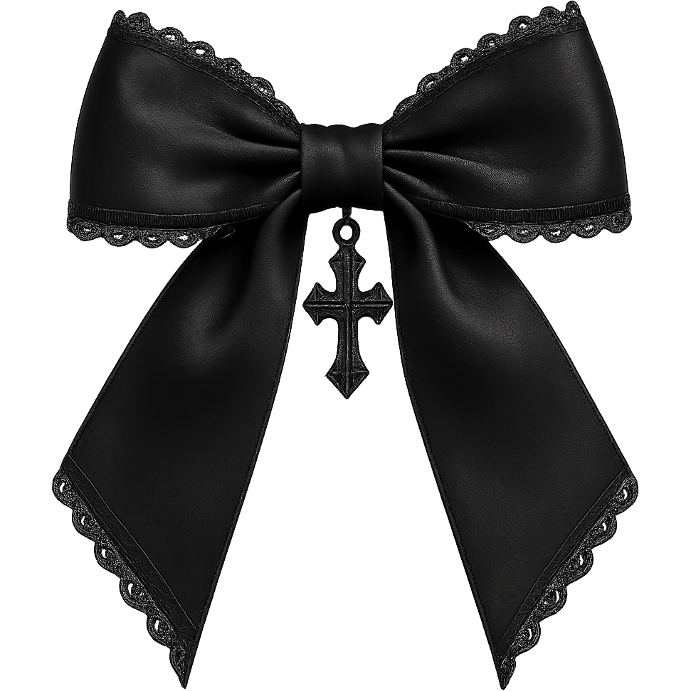 Goth bow, remove background emoji