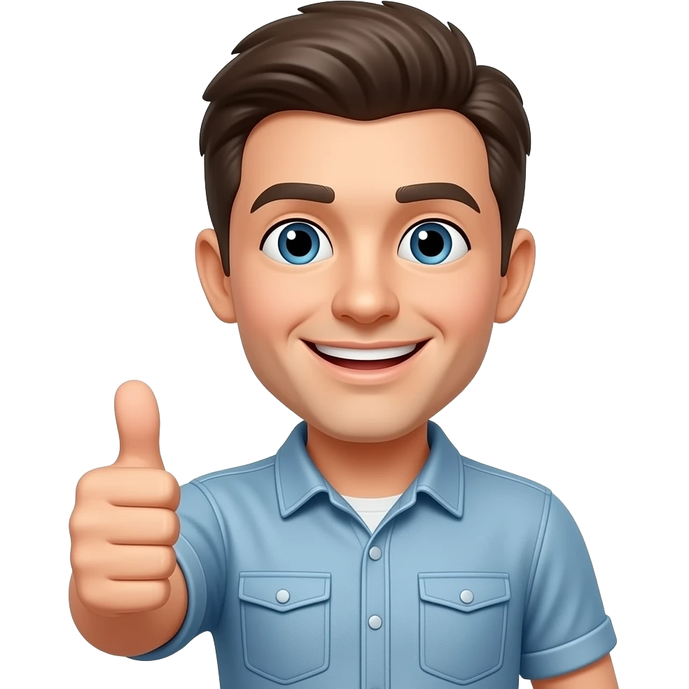 emotka uzmiechnieta z kciukiem w góre emoji