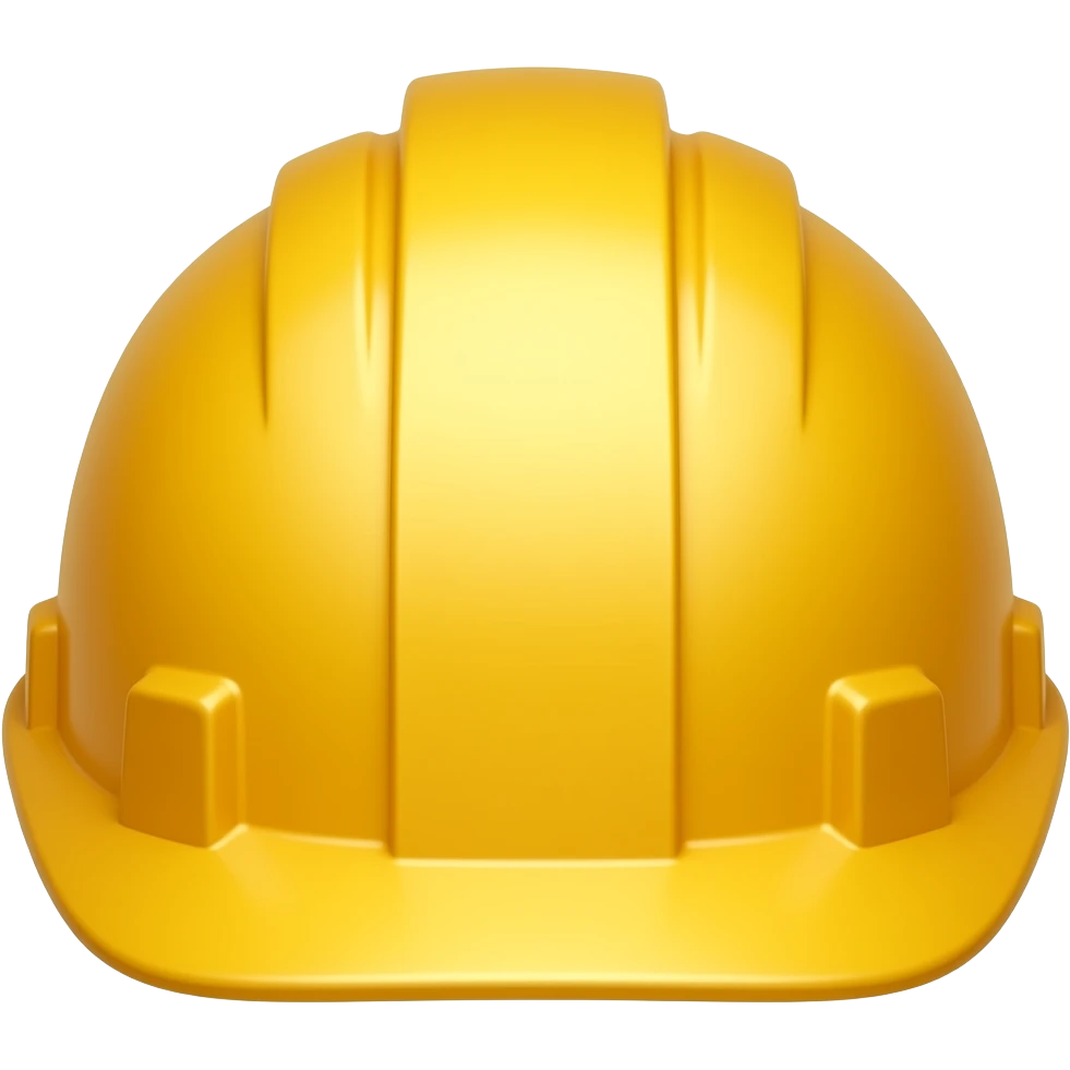 Worker Construction Cap yellow color , front view, only the cap emoji