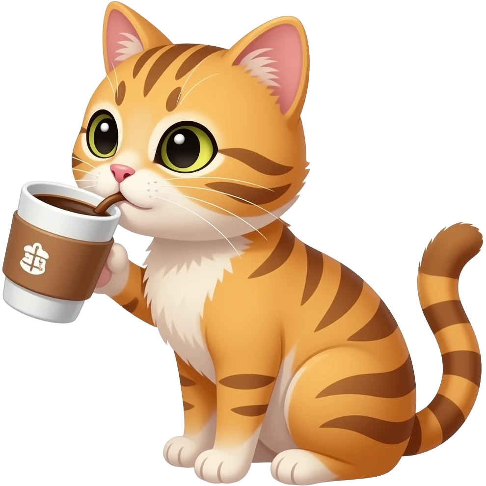 gato tomando cafe emoji