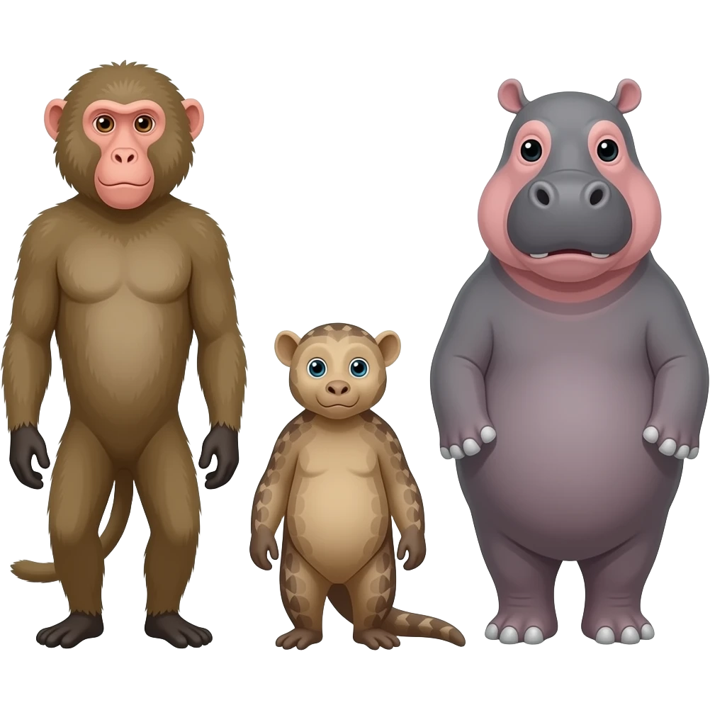 Boabab pangolin hippopotamus emoji