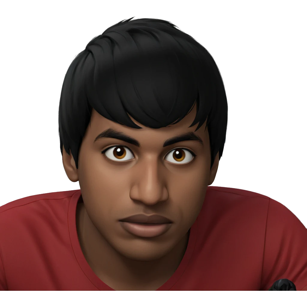 black haired boy portrait emoji