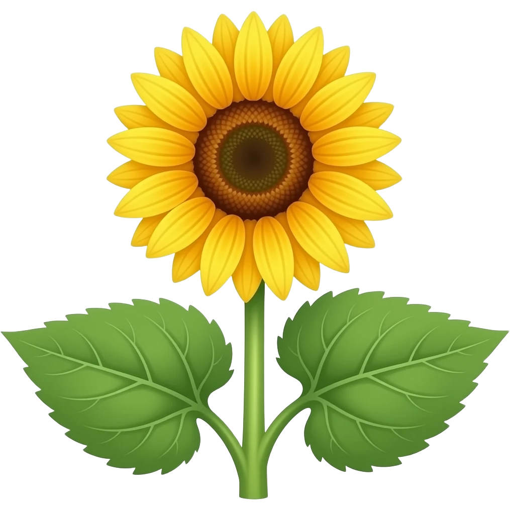 emoji of a herbaceous plant but the size of a sunflower. emoji
