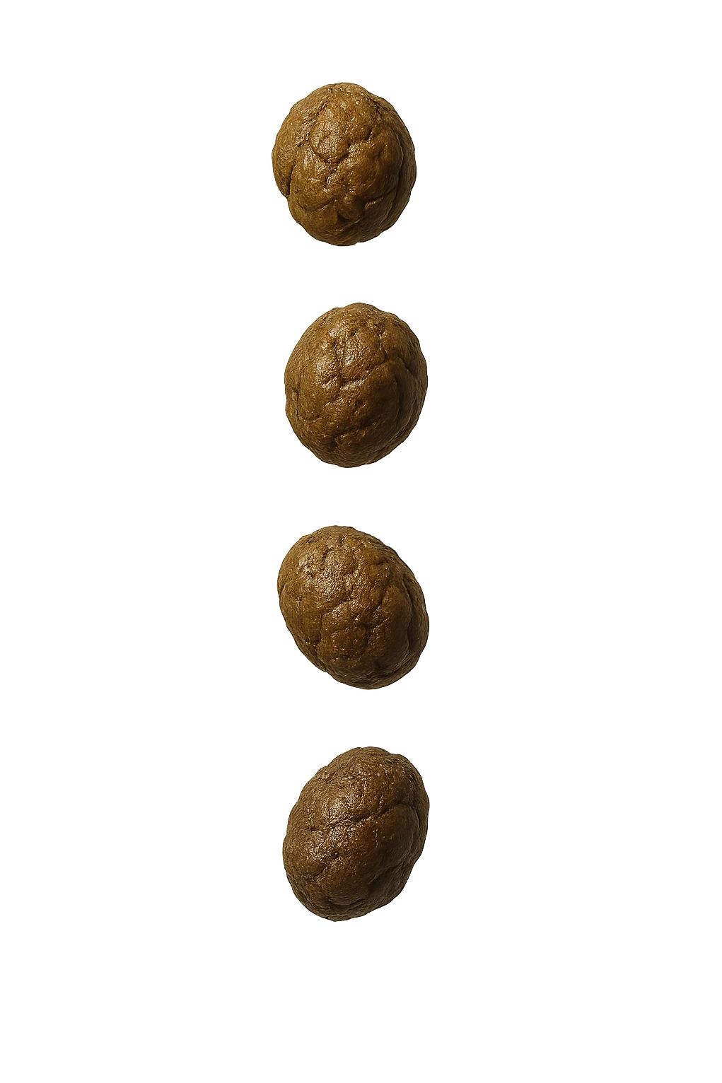 FECI DI ANIMALE A PALLINE UN PO' ALLUNGATE CADONO DALL'ALTO VERTICALMENTE, IPERREALISTICO 4K emoji