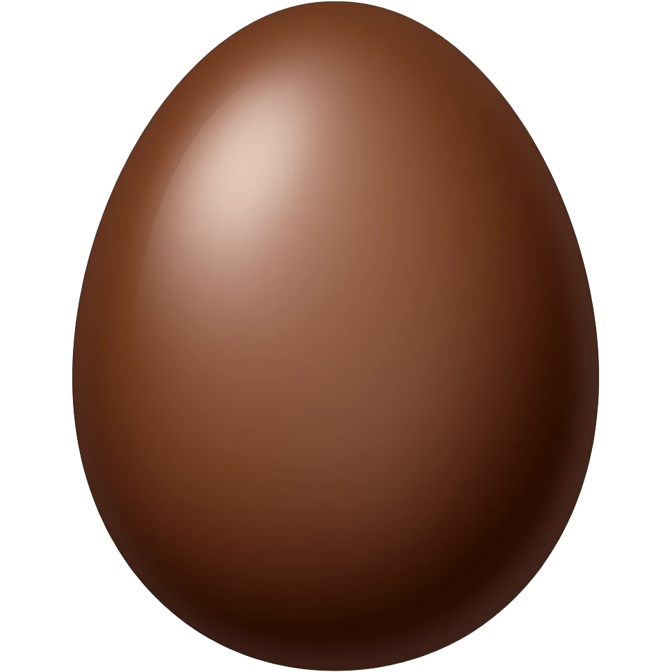 dark chocolate egg emoji