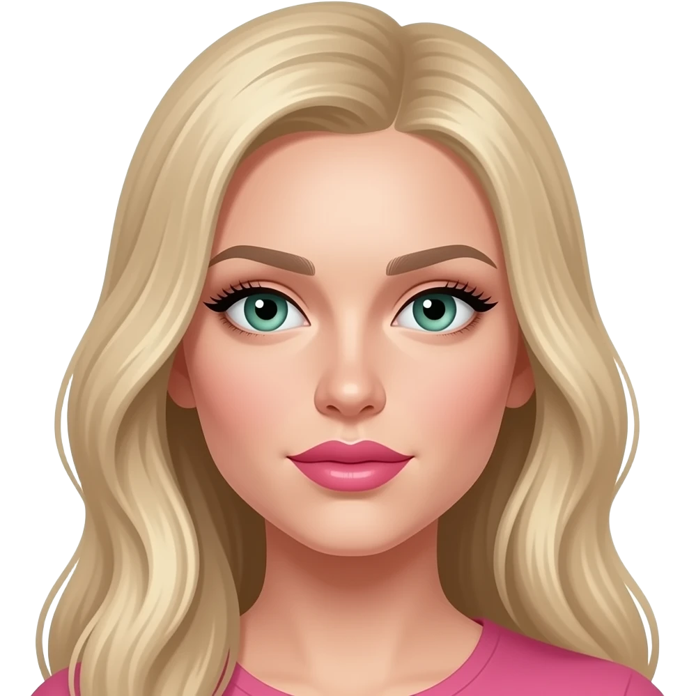 White long blonde  hair Russian looking pink big lips and structured cheekbones beautiful green blue eyes and long eyelash’s and slighter wider nose wider NOSE emoji