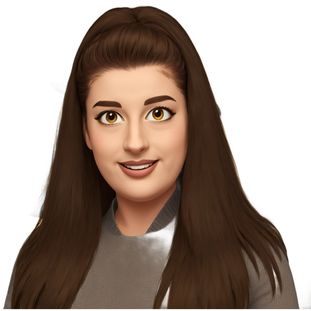 smiling girl with brown hair emoji