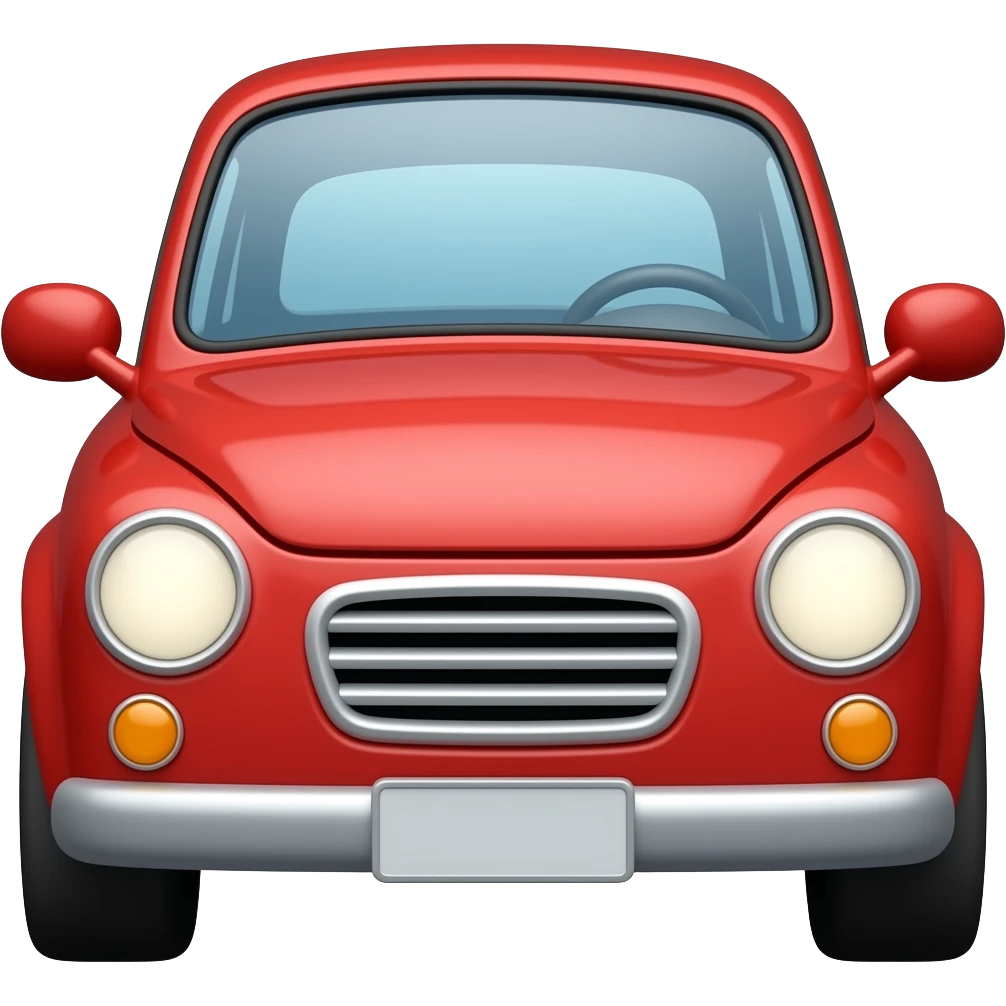 Cute red car emoji