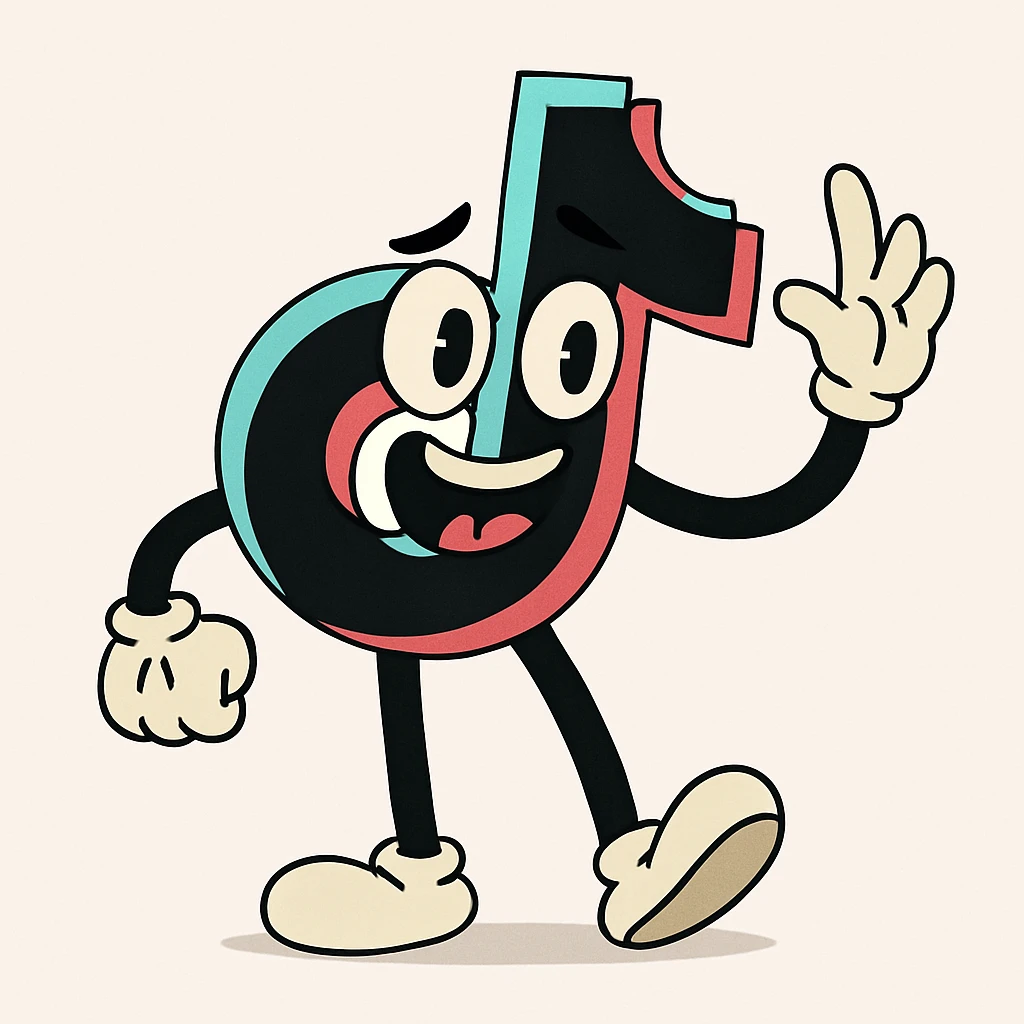 TikTok logo, minimalist, modern, white background emoji