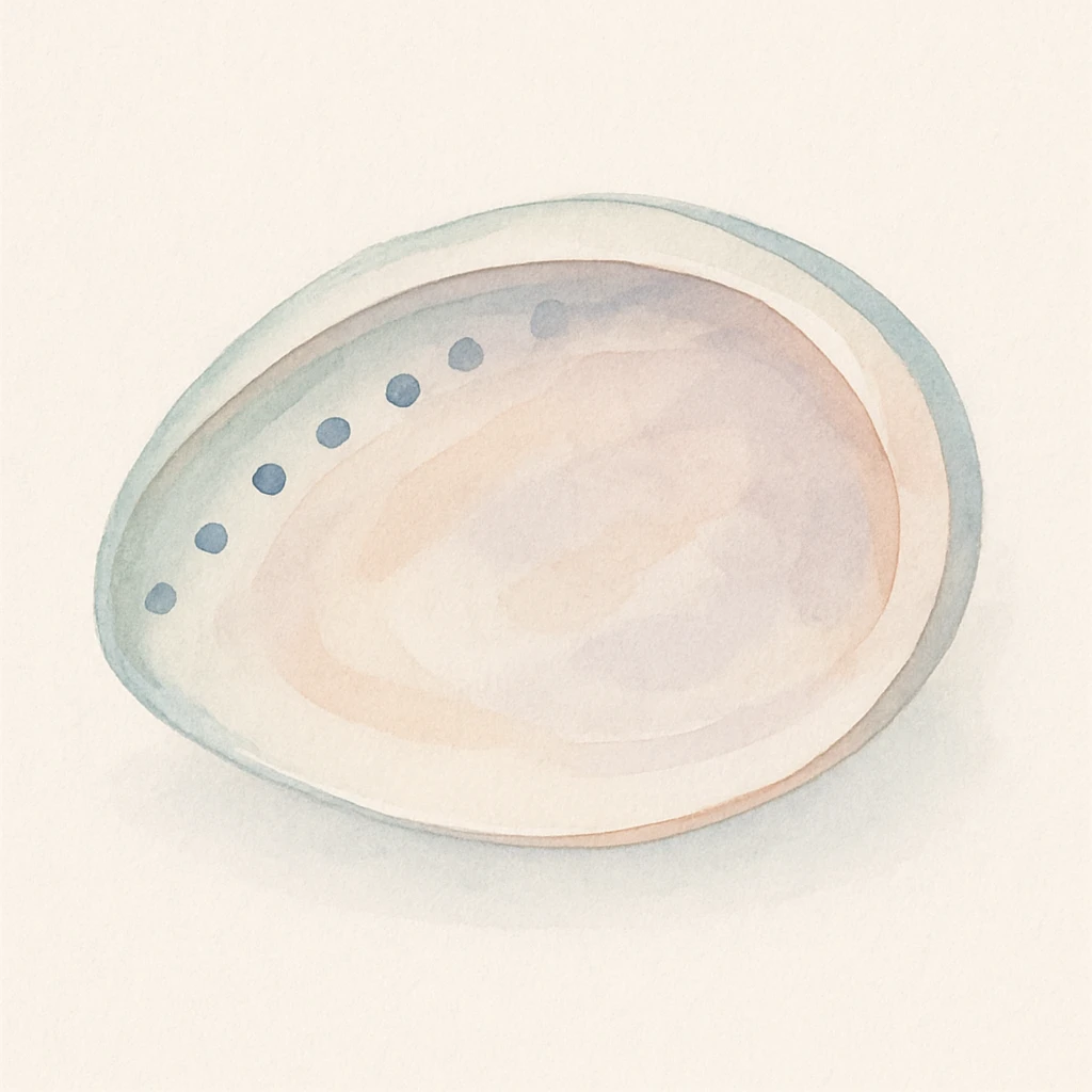 abalone watercolor illustration, soft colors, delicate brush strokes emoji