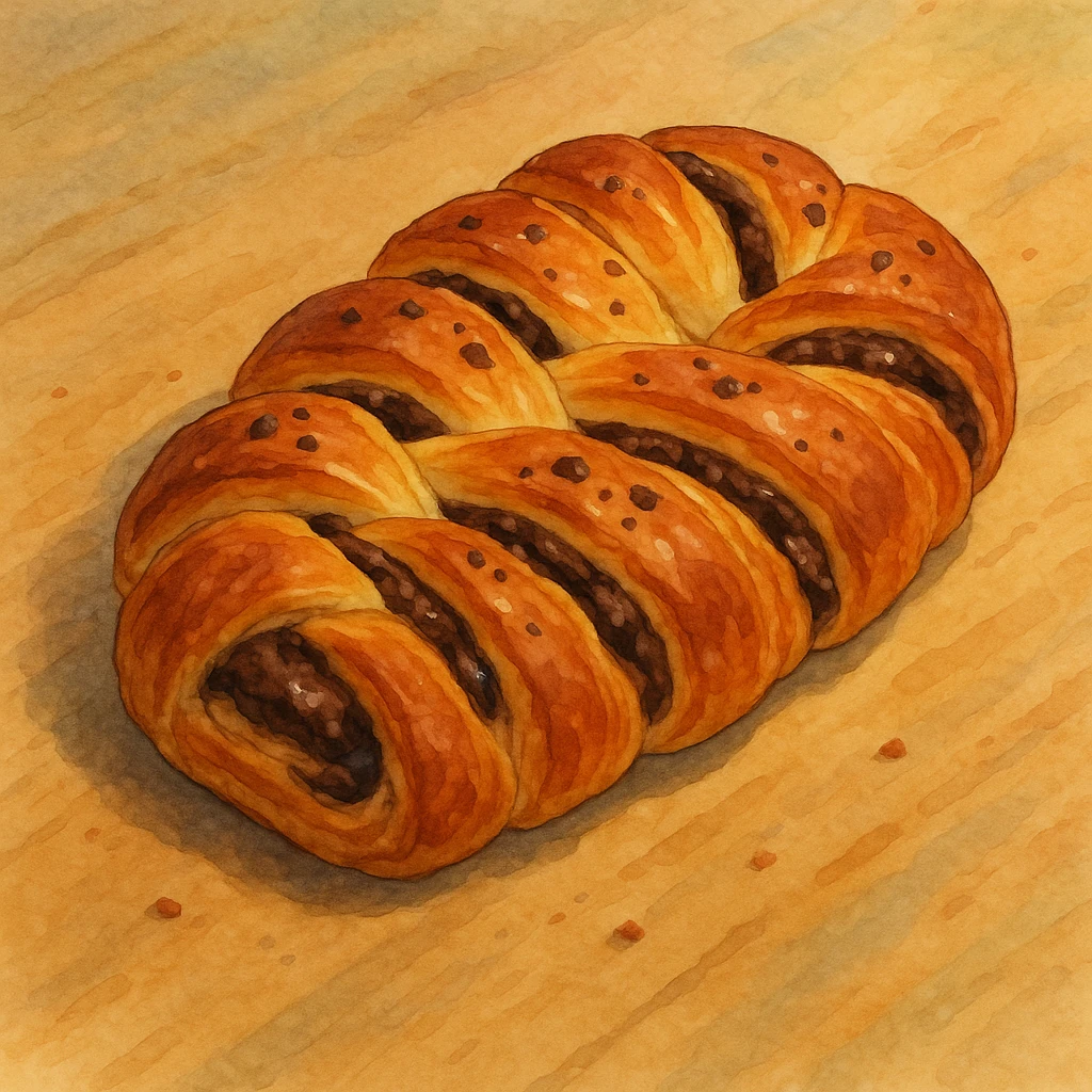 chocolate plait pastry emoji