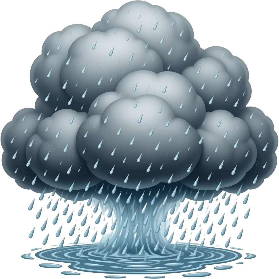 big textured rain cloud emoji