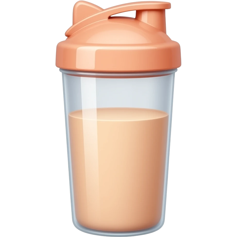 Peach-colored protein shake shaker emoji