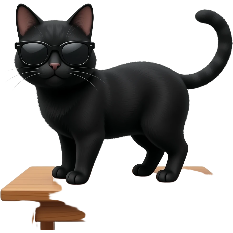 Cat wearing sunglasses emoji