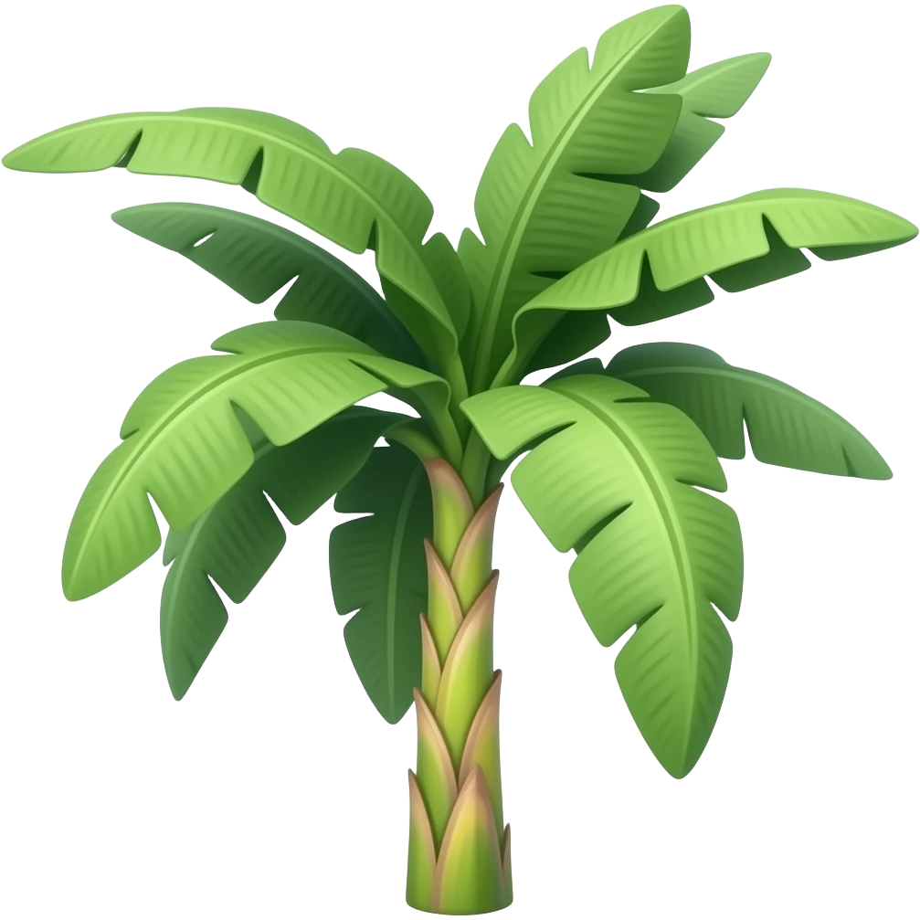 Greenplantain is tree from bananas emoji