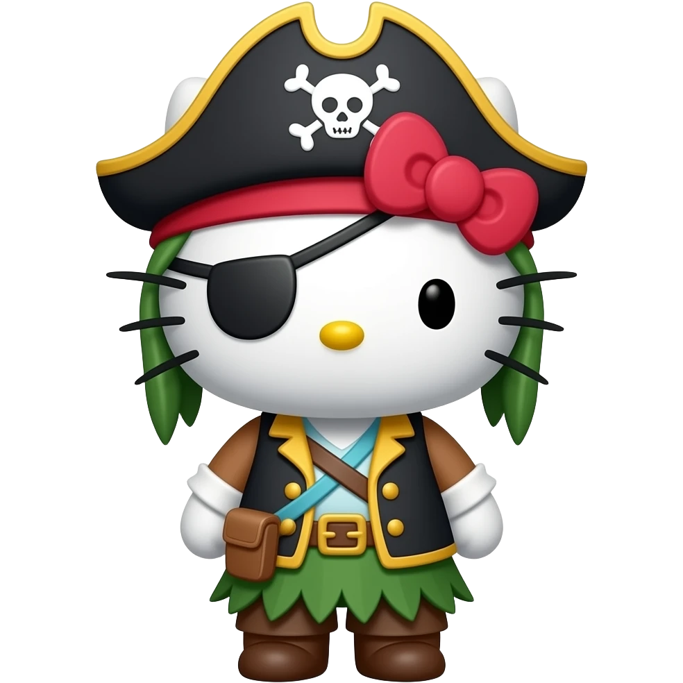 hello kitty disfrazada de sandokan emoji