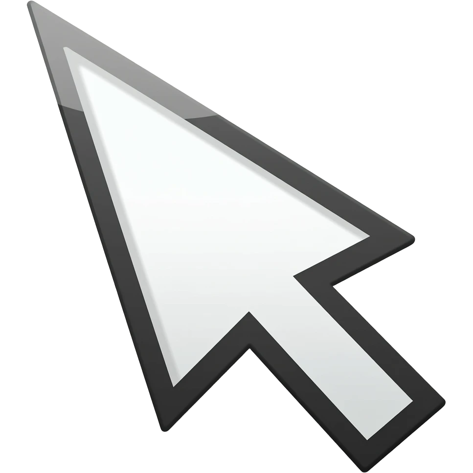 white and white mouse cursor emoji