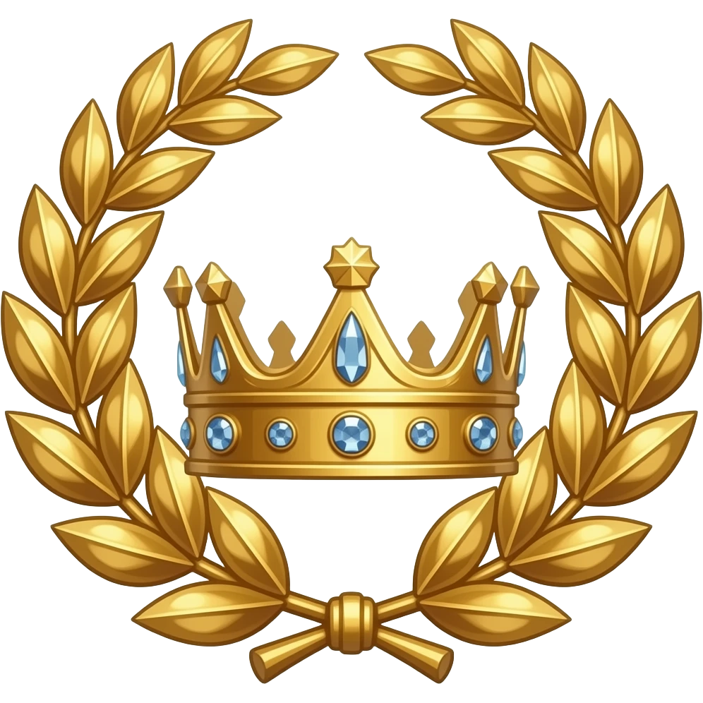 Corona de laurel imperial de oro y diamantes del dios Emperador de Warhammer 40k emoji
