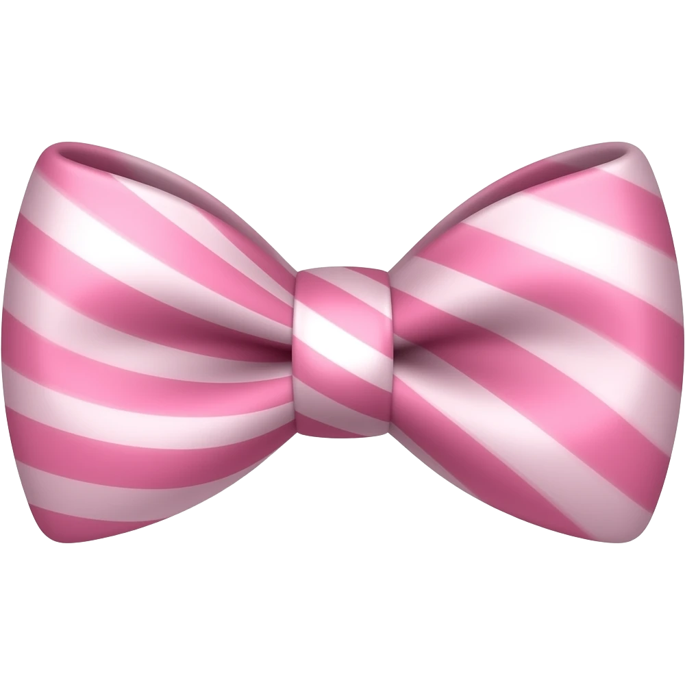 Pink striped bow tie emoji