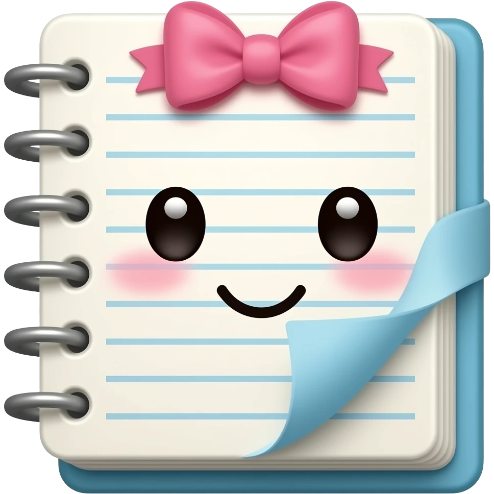 Caderno fofo emoji