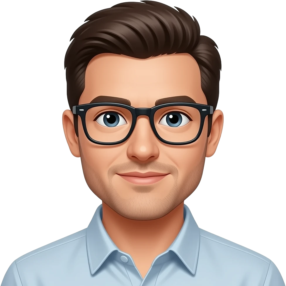 Make man with a black glasess emoji