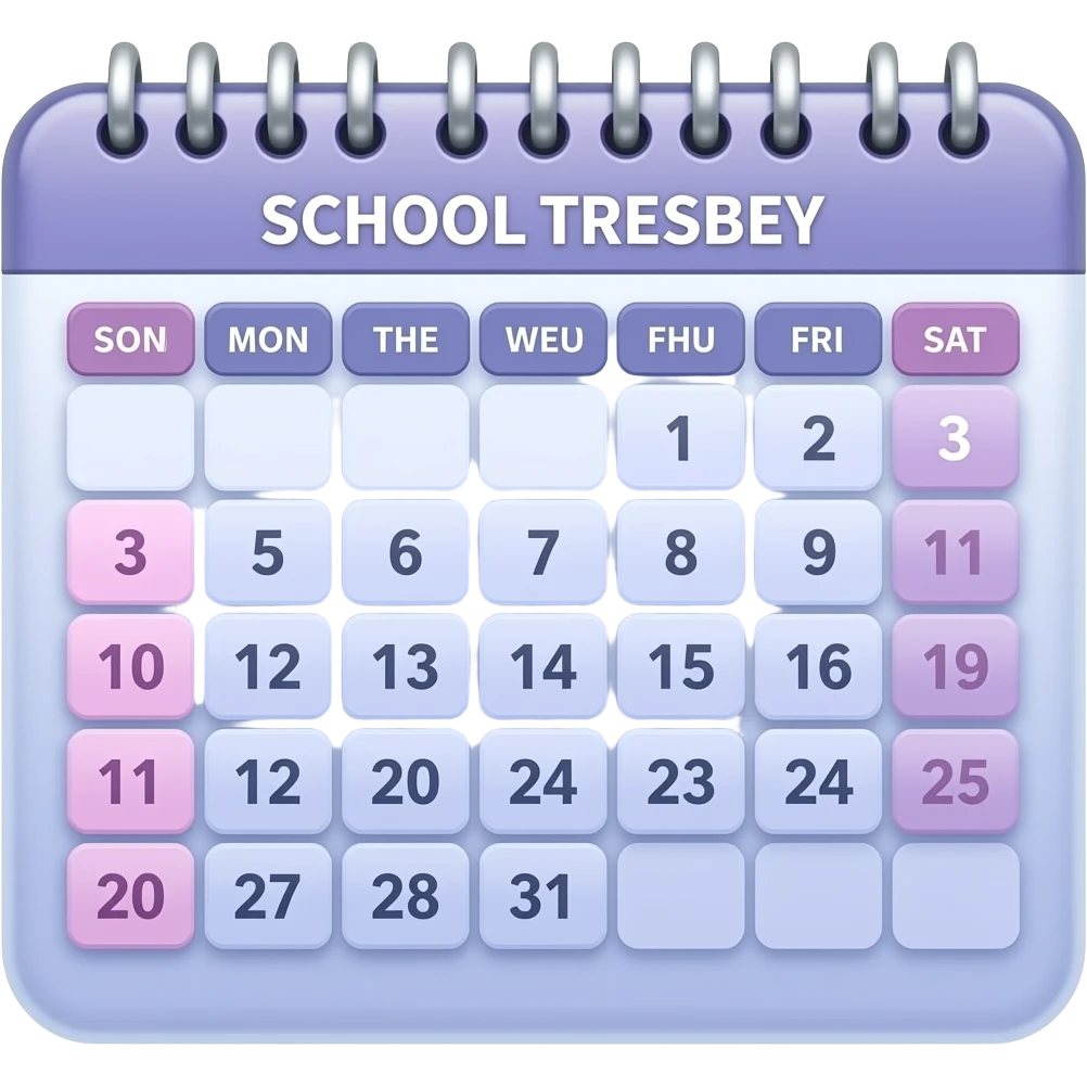 soft blue purple school Timetable, transparent background inspired by barbie colour pallete emoji