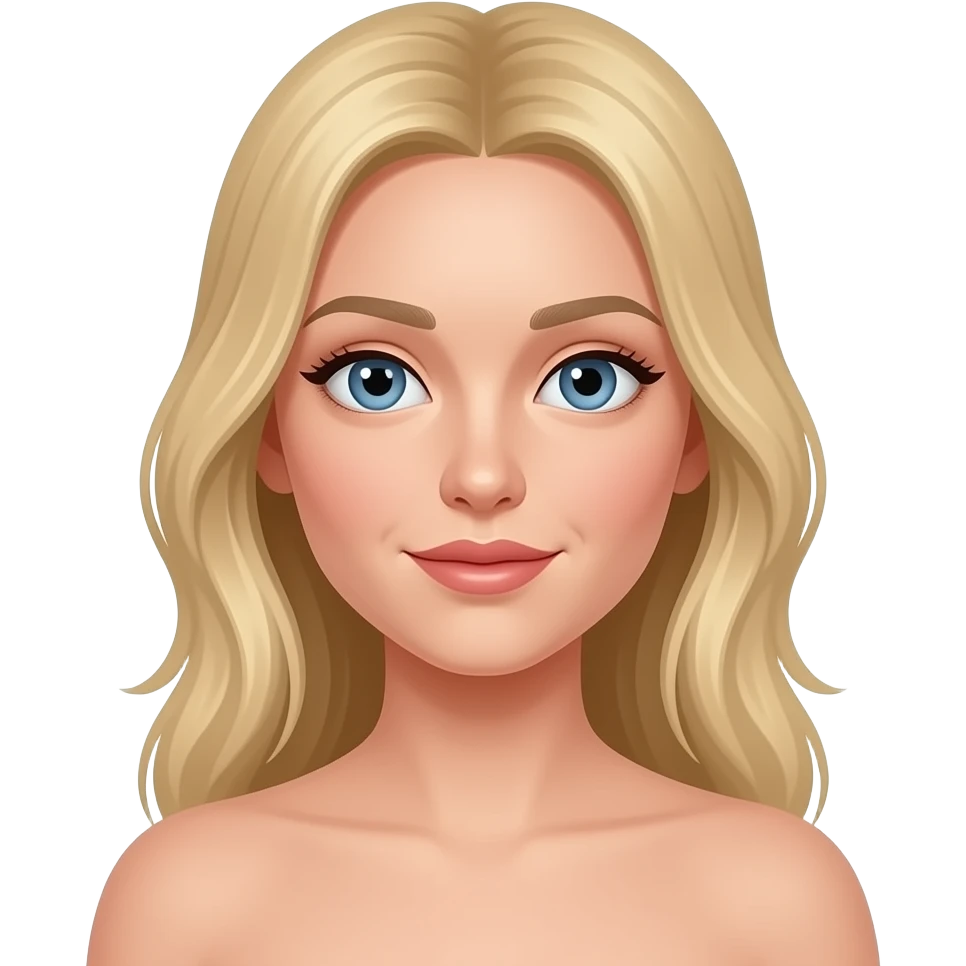 Nude blonde girl emoji