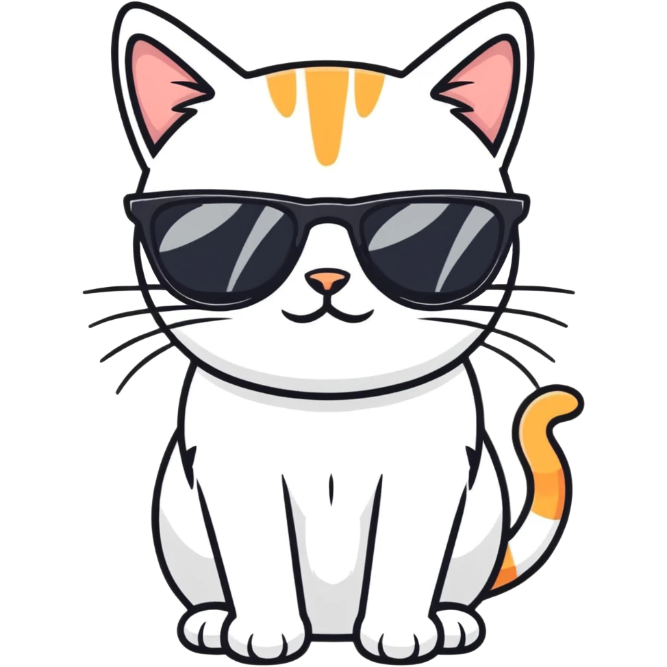 Cat with sunglasses emoji