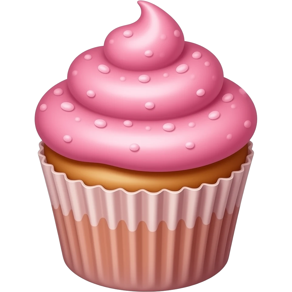 Cupcake with pink icing emoji