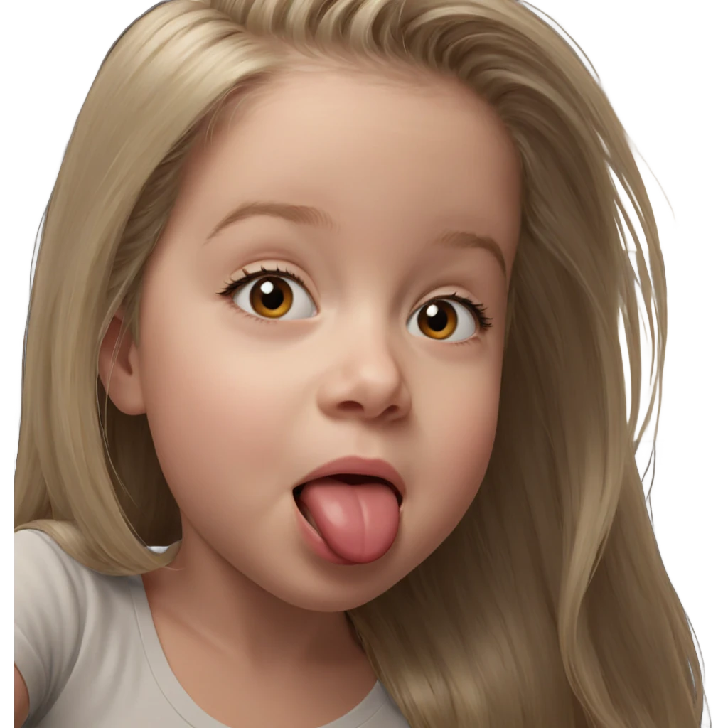 blonde girl with tongue out emoji