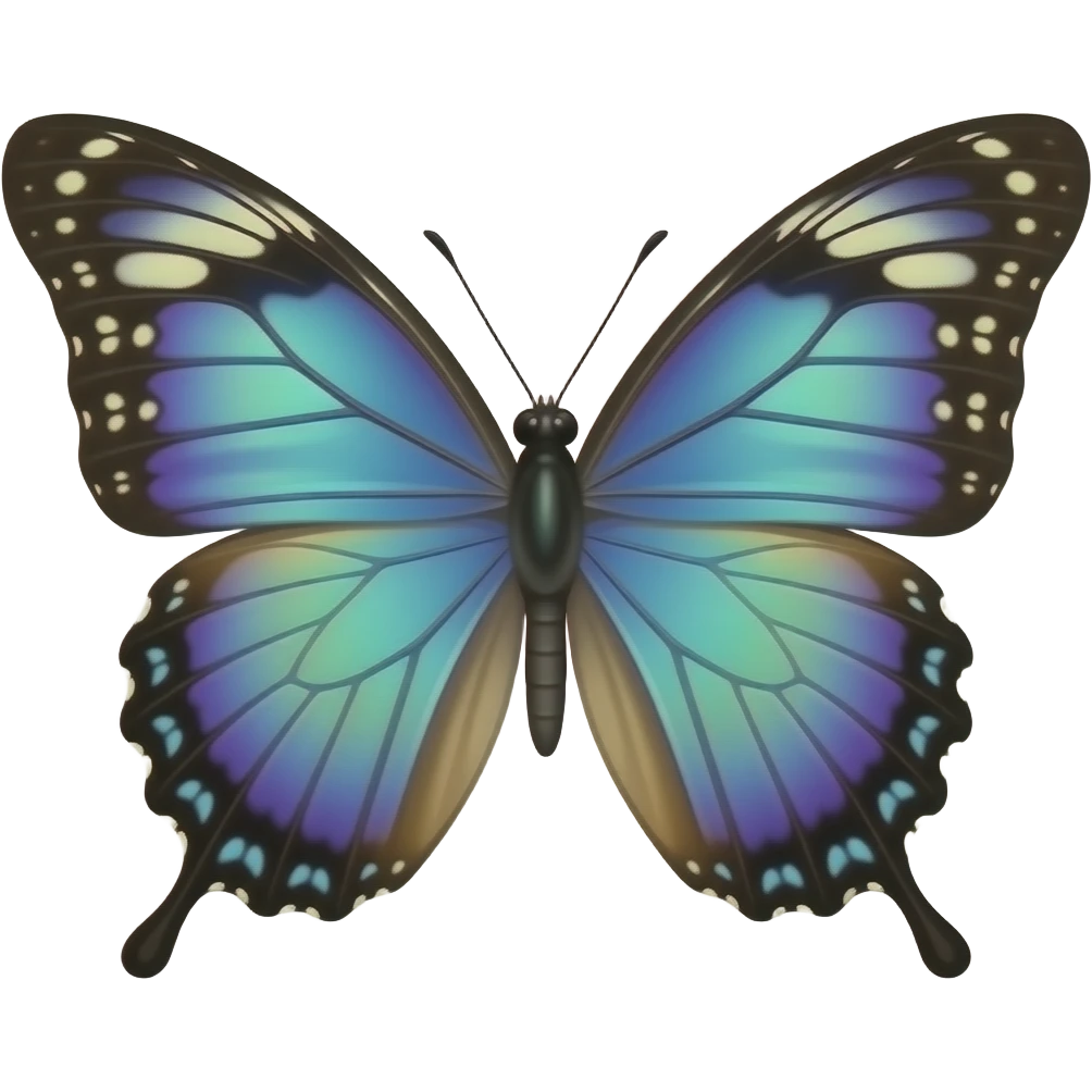 Iridescent butterfly emoji