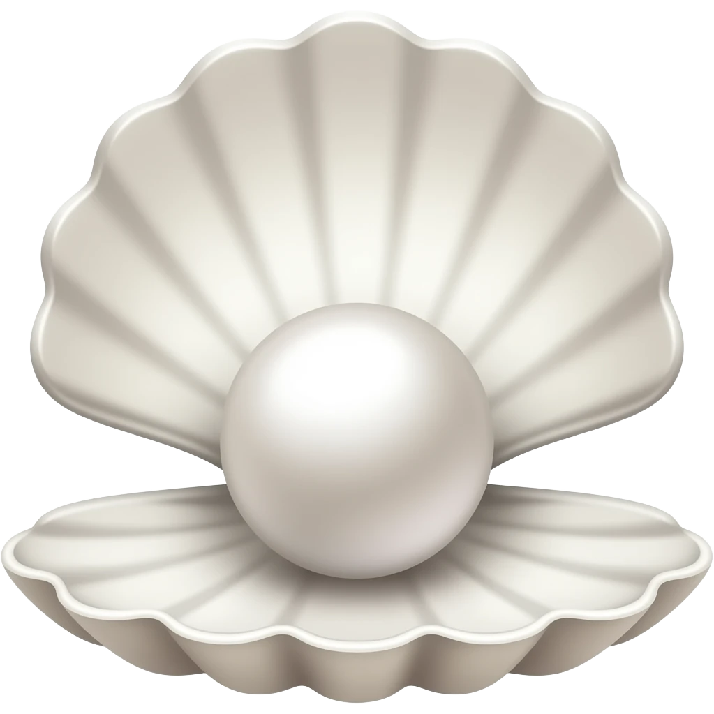 Sparkling peal in shell emoji
