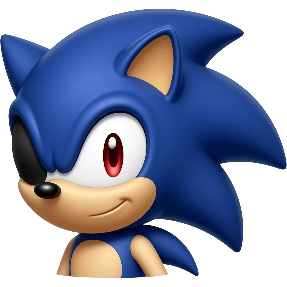 Sonic.Exe BLOODY SONIC WITH BLACK EYE AND RED PUPILS AND IRISES emoji