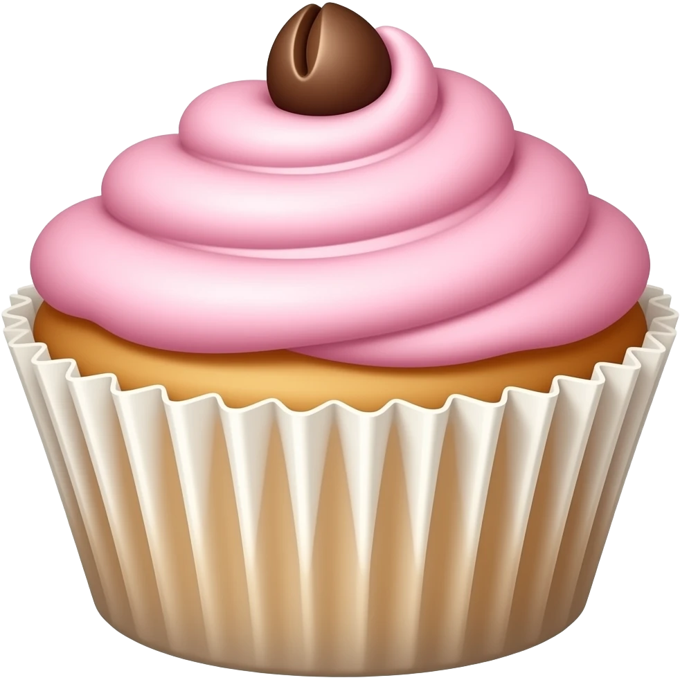 Cupcake with pink icing emoji
