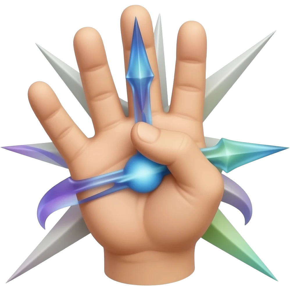 Make a hand gesture of Sukuna's domain expansion from jjk emoji