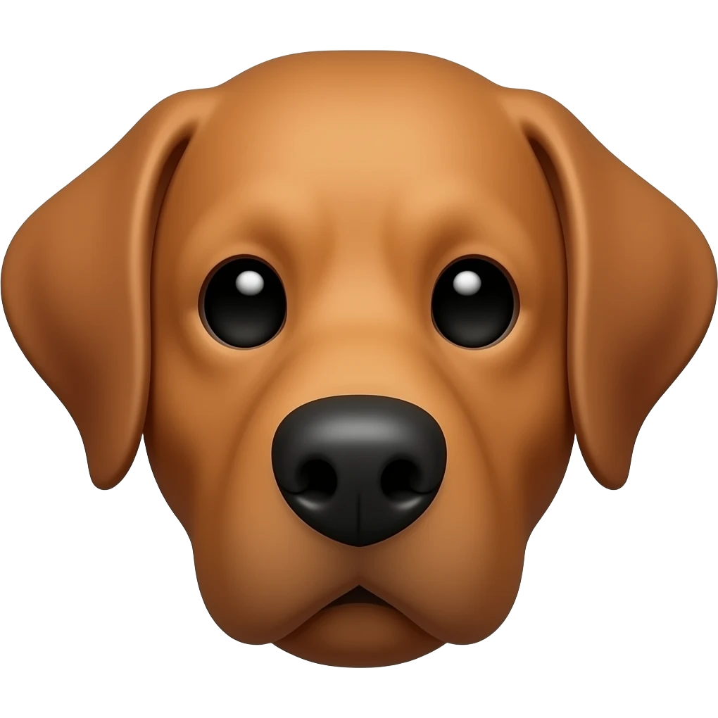tête de chien roux avec museau noir emoji