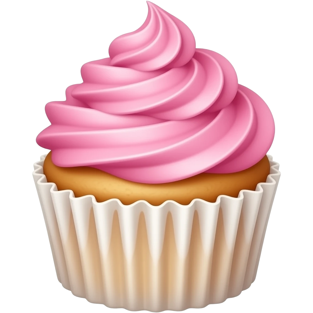 Cupcake with pink icing emoji