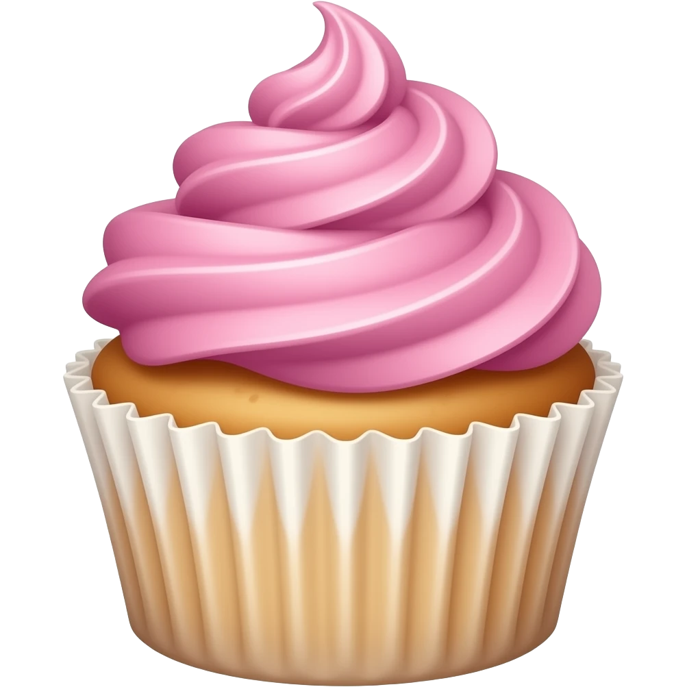 Cupcake with pink icing emoji