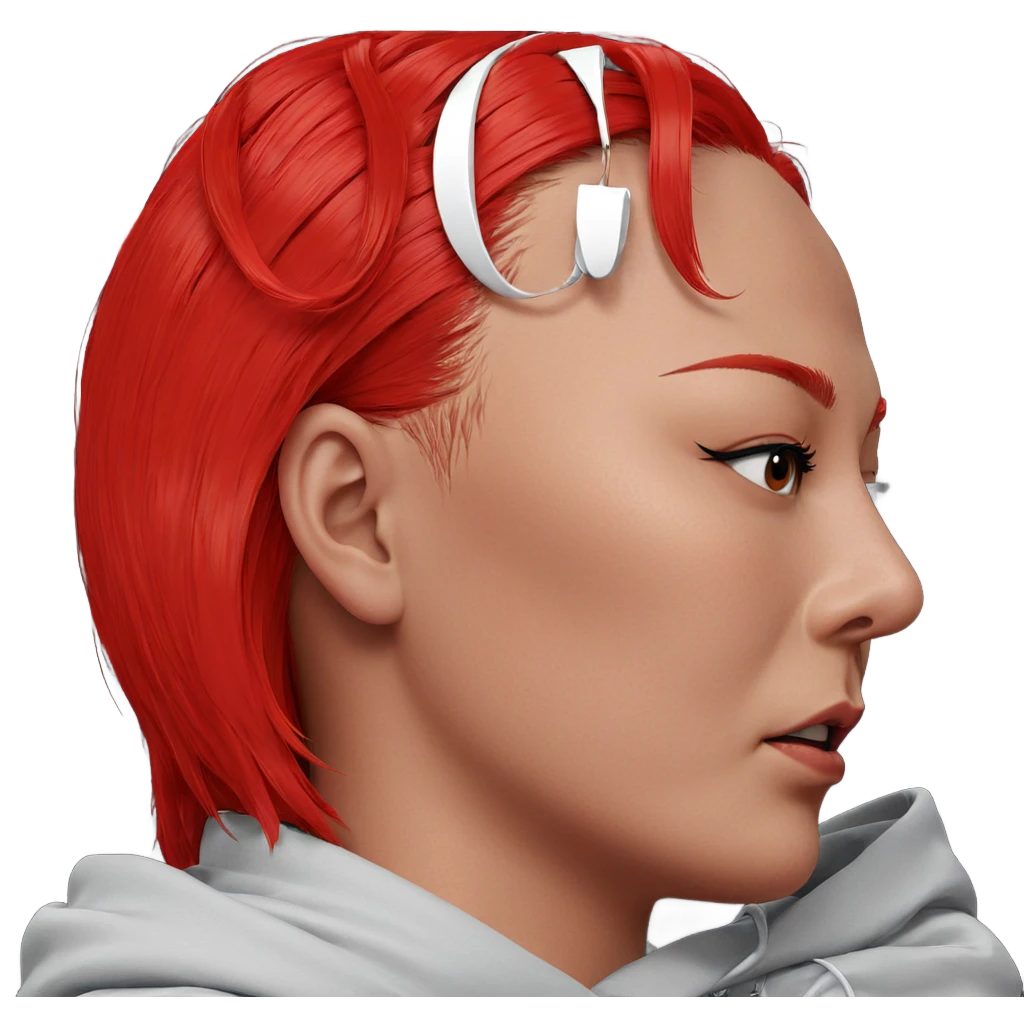 red haired girl album cover emoji