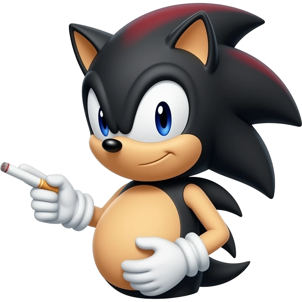 shadow the hedgehog pregnant cigarrette emoji